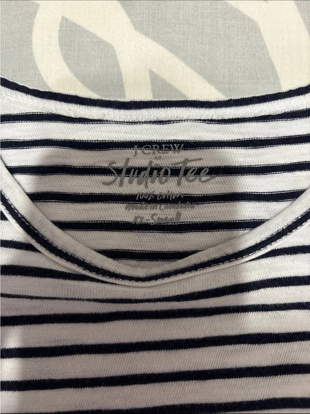 J.Crew Studio Crew Black and White Striped Short Sleeve Tee